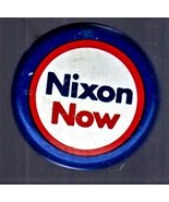 &quot;Nixon Now&quot; Vinage Presidential Campaign Politacal  Pin 1972 Red White &amp;... - €6,38 EUR