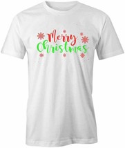 MERRY CHRISTMAS TShirt Tee Short-Sleeved Cotton CLOTHING HOLIDAYS S1WCA249 - £16.44 GBP+