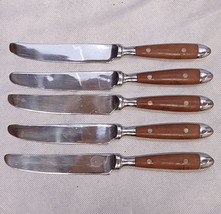 Hampton Silversmiths Bistro Brown Dinner Knives 5 Stainless Steel 8 1/4&quot; - £26.27 GBP