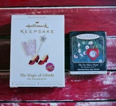 Hallmark Keepsake Ornaments Wizard of Oz Ruby Slippers and Tin Mans Heart Lot - £23.45 GBP