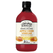 Barnes Naturals Organic Apple Cider Vinegar with the Mother and Honey 500ml - £58.04 GBP