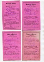 5 Report Cards 1920&#39;s Bourbon County Kansas Arthur Fairbanks - £13.96 GBP