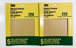 3M General-Purpose 9 In. x 11 In. 220 Grit Very Fine Sandpaper (2 PACKS ... - $9.89
