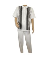 Men Silversilk 2pc Walking Leisure Matching Suit Italian Woven Knits 710... - $211.16 CAD