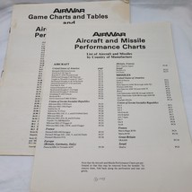 AirWar Aircraft And Missile Game Charts Tables And Performance Charts - $15.62 CAD