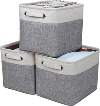 Set Of 3 Kntiwiwo Foldable Storage Bin Collapsible Basket Cube Storage Organizer - £30.48 GBP