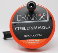 DRAINX Steel Drum Auger Plumbing Drain Snake with 25-Ft Sewer Line Cleaner - £26.90 GBP