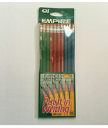 Empire berol 10 pencils med. no 2 blue red green vintage in original pac... - $19.75