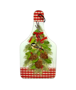 Vintage Mary Lake Thompson Glass Christmas Cutting Board Wall Hanging 14... - £16.34 GBP