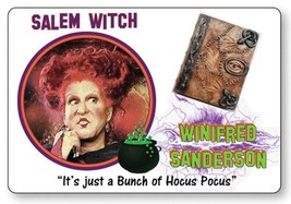 Winifred Sanderson Witch Hocus Pocus Name Badge Halloween Costume Prop Magnet Fa - £13.36 GBP