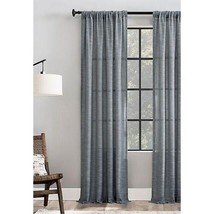 Light Filtering Window Curtain Panel 63&quot;L x 50&quot;W Rod Pocket Anti Dust Blue Gray - $7.00