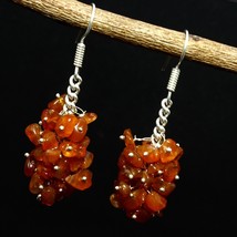 Carnelian Natural Gemstone 925 Solid Silver Handmade Earring Gift Jewelry - £5.31 GBP