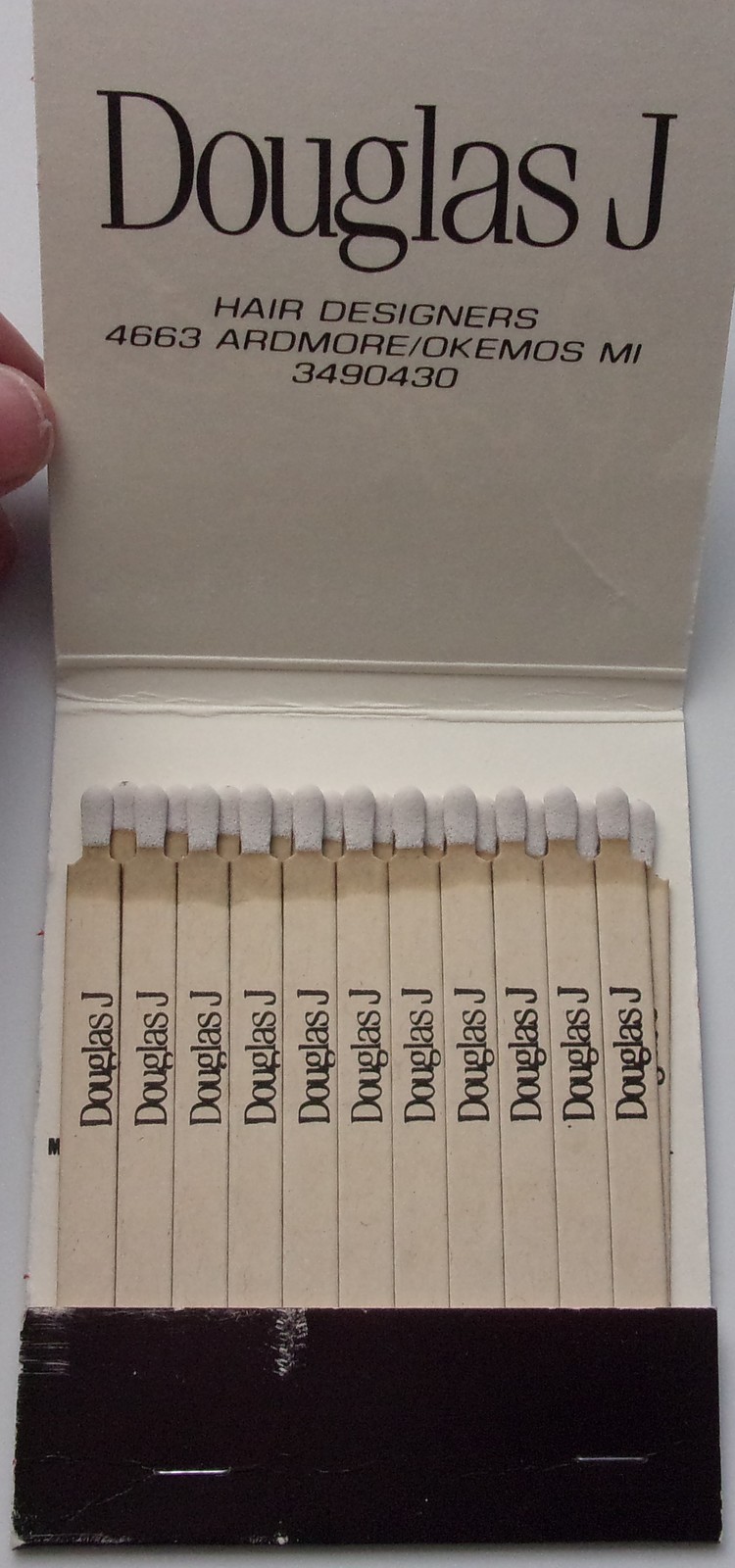 Vintage Douglas J Hair Designers Ardm0re Okamos MI Matchbook - $3.99