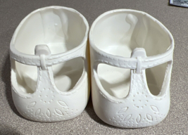 Vintage Cabbage Patch Kids White Mary Jane T-Strap Shoes - £19.42 GBP