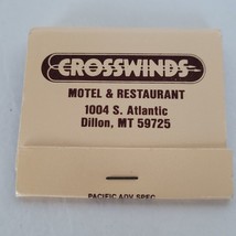 Vintage Matchbook  Crosswinds Motel &amp; Restaurant MT Cigarette Matches St... - £7.07 GBP