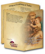 Litany of Saint Anthony of Padua  - Prayer Card / 3&quot; x 6&quot; folded (c) - $3.50+