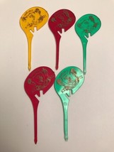 Lot of 5 Coral Reef Club Olive Pick Swizzle Stick Stir Cocktail Horderves - £2.59 GBP
