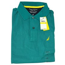 Nautica Performance Deck Shirt Golf Polo Moisture Wicking Green M - $34.11 CAD