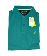Nautica Performance Deck Shirt Golf Polo Moisture Wicking Green M - $34.10 CAD