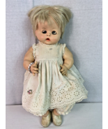 Vintage Effanbee Doll 1959 Sleepy Eyes Wetter Sweet Girl Blue Eyes Blond... - £23.48 GBP