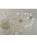 40+ Pieces ~ Genuine Lake Erie Beach Glass ~ Surf Tumbled ~ Frosted (105) - $22.44