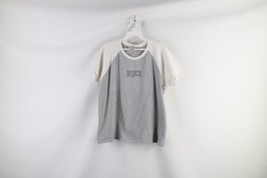 Vtg Nike Womens Large Distressed Glitter Travis Scott Mini Swoosh T-Shirt USA - £31.34 GBP