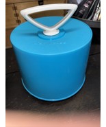 Vintage 1960&#39;s Bright Baby Blue DISK-GO-CASE 45 RPM Record Case W/ 45&#39;s! - £30.06 GBP