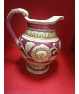 Vintage 30�s Maruhon Ware Japan RED Embossed Pitcher - $60.93 CAD