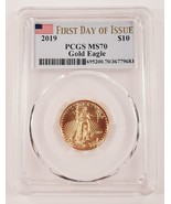 2019 Oro 1/4 Oz. American Eagle Graduado Por Calidad Como MS70 Fdoi - $1,536.66