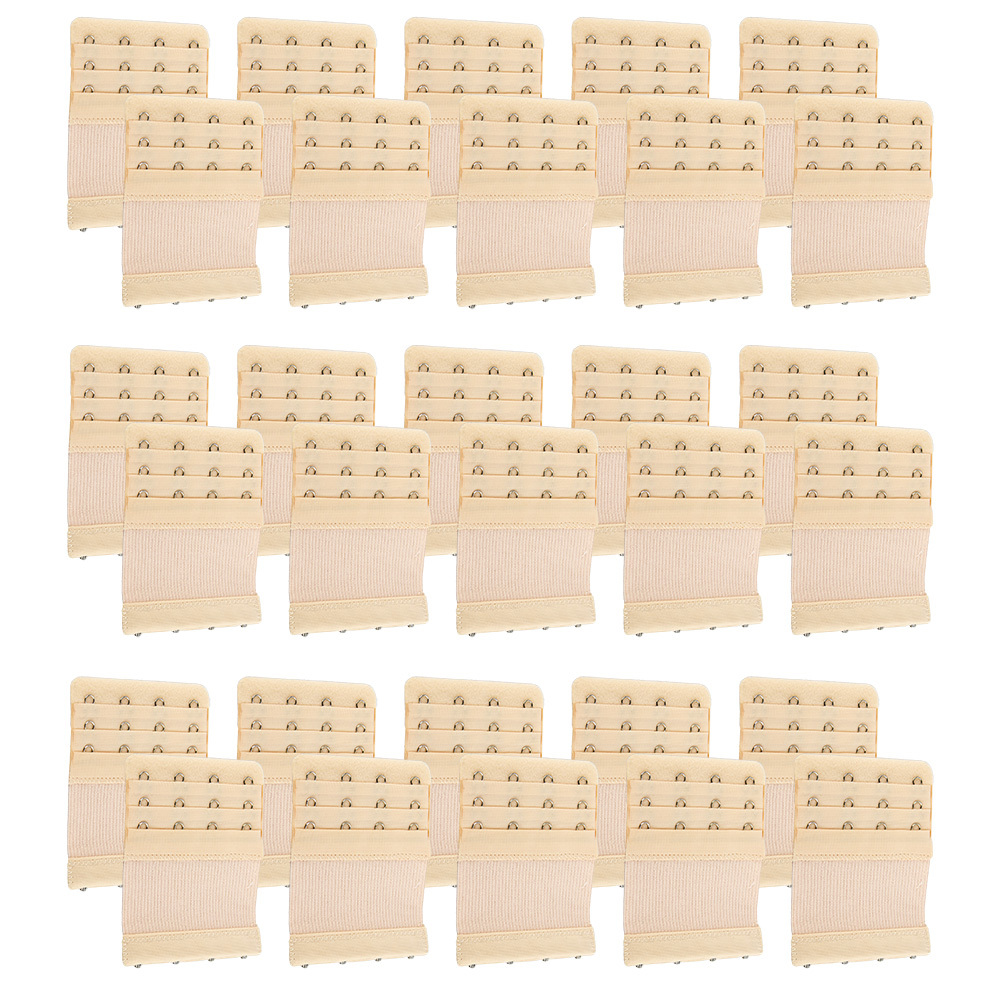 Stretch Elastic Bra Extender 30-Pack (4-hook, Beige)