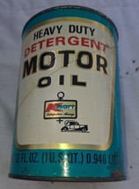 Kmart Heavy Duty Detergent Motor Oil Can 1 QUART Empty - $35.52