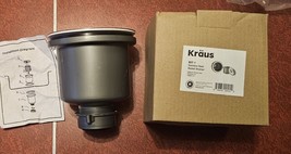 Kraus BST-1 Stainless Steel Strainer w Removable Inner Basket &amp; Stopper - £14.94 GBP