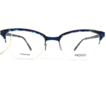 MODO Brille Rahmen MODEL 4515 BLUTT Blau Schildplatt Halbe Felge 51-18-140 - $125.49