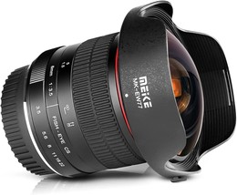 Meike 8mm f3.5 Ultra Wide Angle Fisheye Lens for All EOS EF Mount DSLR Cameras - $220.99