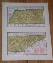 1943 Vintage Wwii Map Of Tennessee / South Dakota - £20.36 GBP