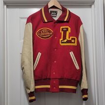 VTG HL Whiting Varsity Football Co-Champs Red Wool Letterman Jacket 1969... - $243.41 CAD