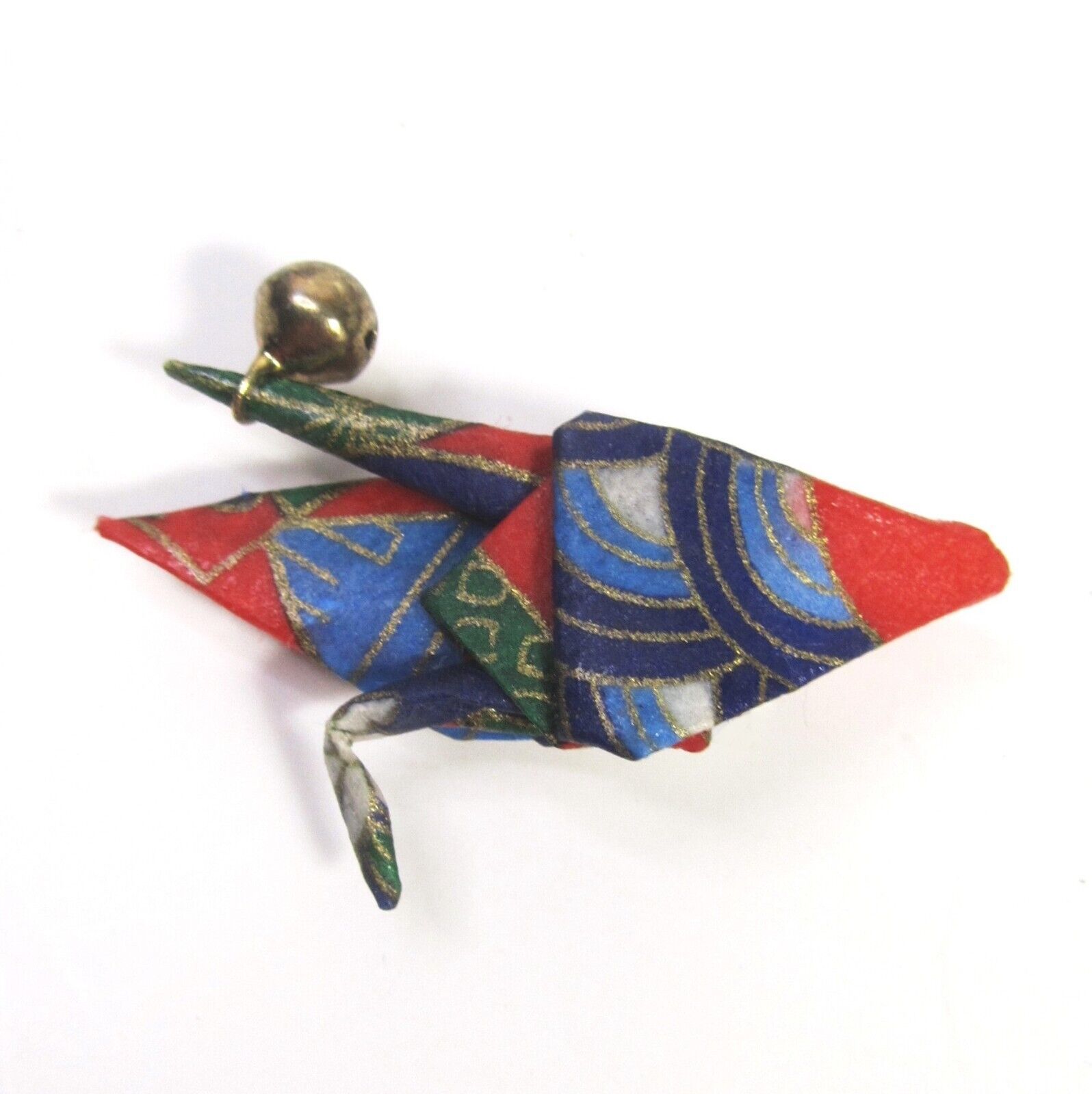 Vintage Matsuri Origami Brooch Bell Made in Japan Geometric Art Folded ...