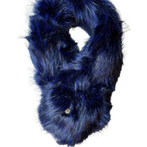 STEVE MADDEN Womens Scarf Shaggy Faux Fur Bright Blue $98 - NWT - £21.52 GBP