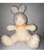 Vintage 15&quot; Sitting Caltoy Plush Bunny Yellow Polka Dotted Tie - $26.88 CAD