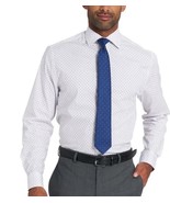 Nick Graham Mens Dress Shirt Blue Neck Tie Floral Stretch Long Sleeves - $48.99