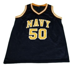 David Robinson Navy New Men Custom Basketball Jersey Navy Blue Any Size image 4