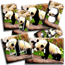 Cute Baby Panda Bear Cub Wild Jungle Light Switch Outlet Wall Plates Room Decor - £10.46 GBP+