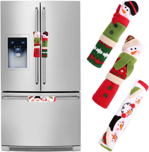 Ourwarm Christmas Fridge Handle Covers Set of 3, Adorable Snowman Kitchen Applia - £15.38 GBP