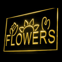 200031B Flower Shop Florist Paradise Petals Bauhinia Potted Plant LED Light Sign - £17.29 GBP