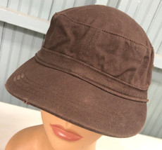 Joe&#39;s USA Brown Cotton Cadet Military Ladies Size Adjustable Cap Hat - £11.25 GBP
