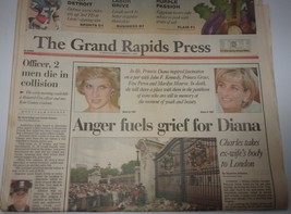 Vintage Grand Rapids Press Sept 1997 Anger Fuels Grief for Diana - £3.92 GBP