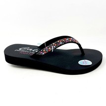 Skechers Meditation Daisy Delight Black Multi Womens Flip Flop Thong Sandals - £31.41 GBP
