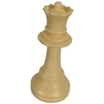 White Chess Queen Staunton Felt Bottom Replacement Plastic Piece Only Tournament - £11.84 GBP