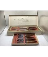 set 9 Vintage MCM Carving Set Steak Knife Antler Regent Sheffield Stainl... - $532.95 MXN