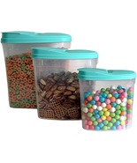 Dependable 3-Piece Cereal Dispenser Set BPA-Free Food Storage Containers... - $26.44 CAD